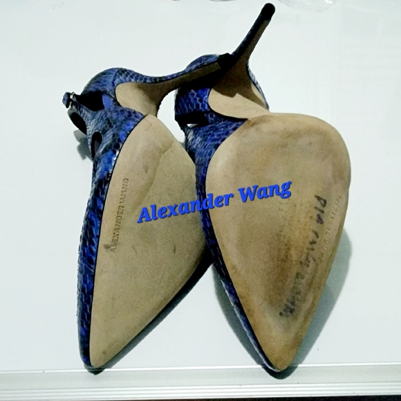 Alexander Wang Blue Snakeskin shoes - Picture 2 of 6